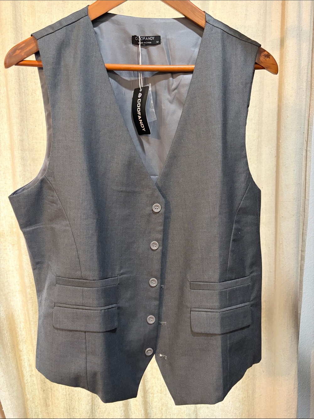 Men’s Gray Vest - Classic Tailored Waistcoat